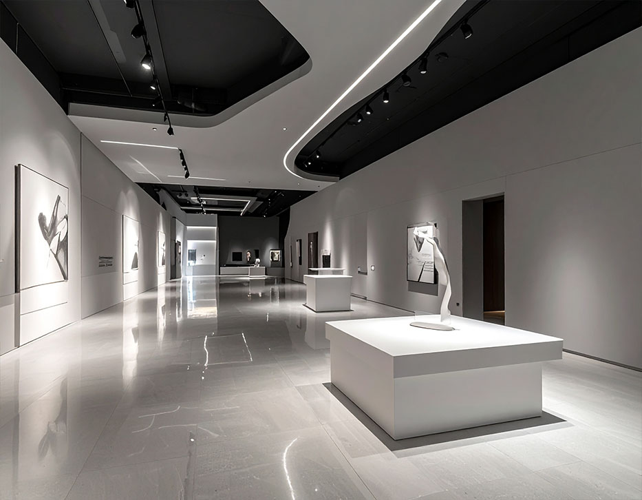 KI-generierte Galerieszene